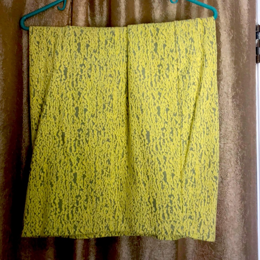 Grey with yellow lace overlay